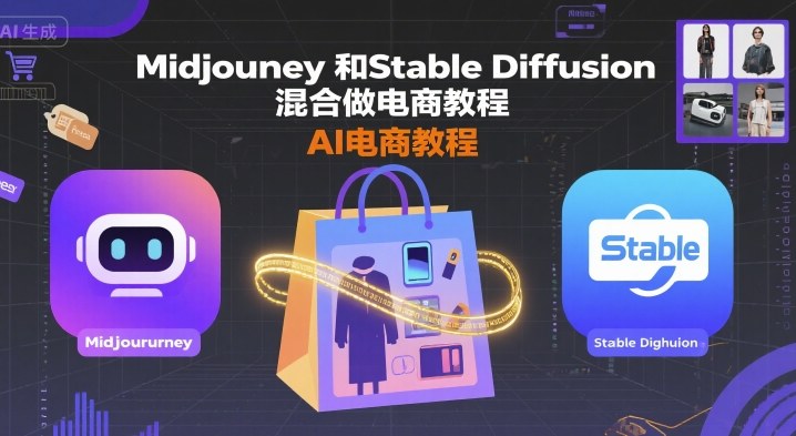 Midjourney和Stable Diffusion混合做电商教程-ai电商教程-亚特