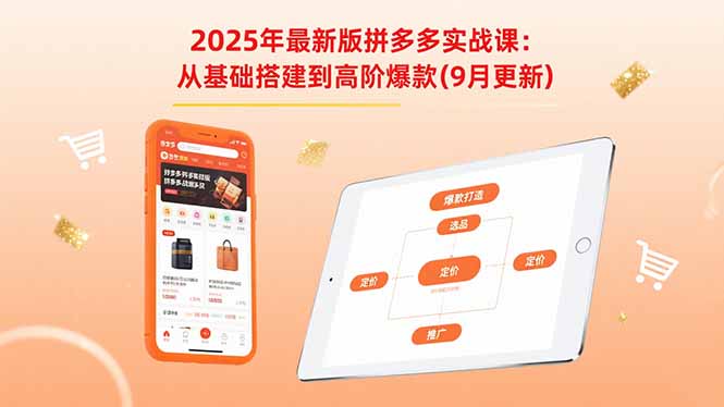 2025年最新版拼多多实战课:从基础搭建到高阶爆款(9月更新-亚特