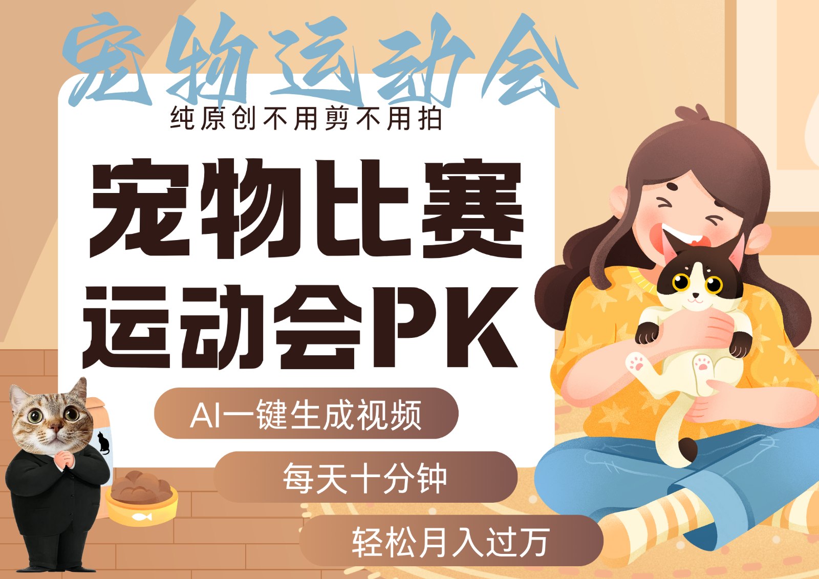 AI萌宠运动员跳水 射击 篮球 足球比赛 每天十分钟 附详细提示词文案库 代替做...-亚特