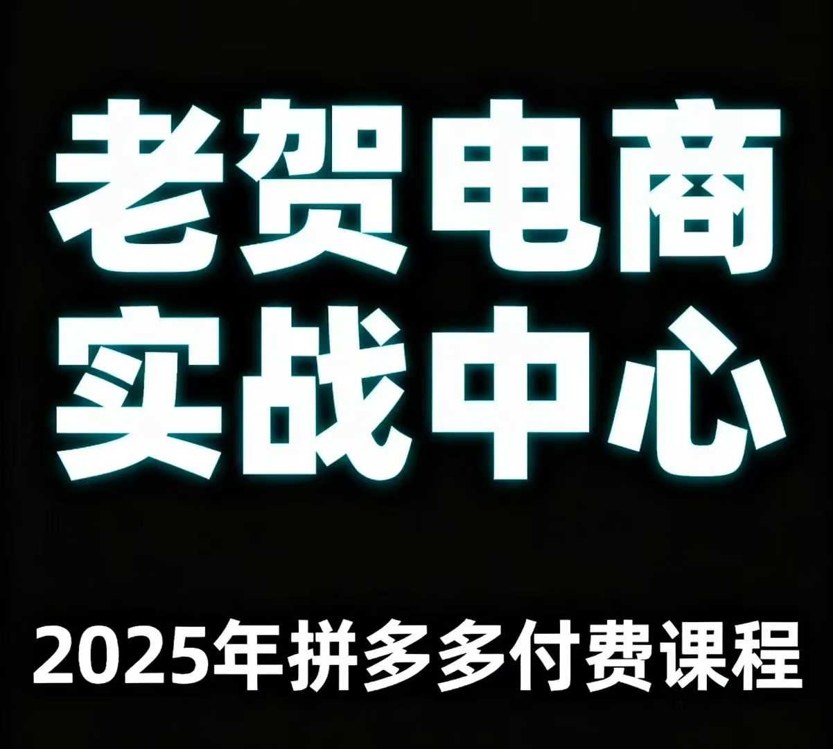 老贺电商2025年拼多多付费课程，用通俗易懂的方法告诉你多多怎么玩-亚特