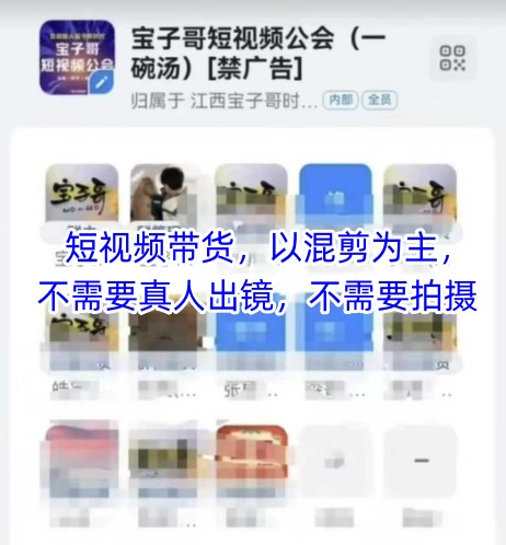宝子哥头部团队短视频带货，以混剪为主，不需要真人出镜，不需要拍摄【更新9月】-亚特