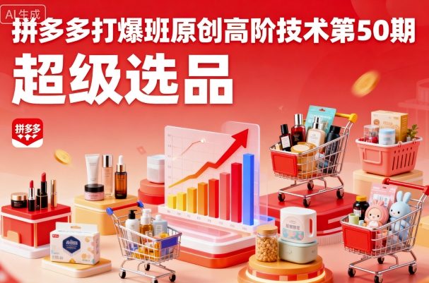 拼多多打爆班原创高阶技术第50期，超级选品-亚特