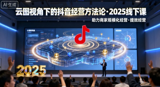 云图视角下的抖音经营方法论，2025线下课，助力商家规模化经营，提效经营(录音+字幕)-亚特